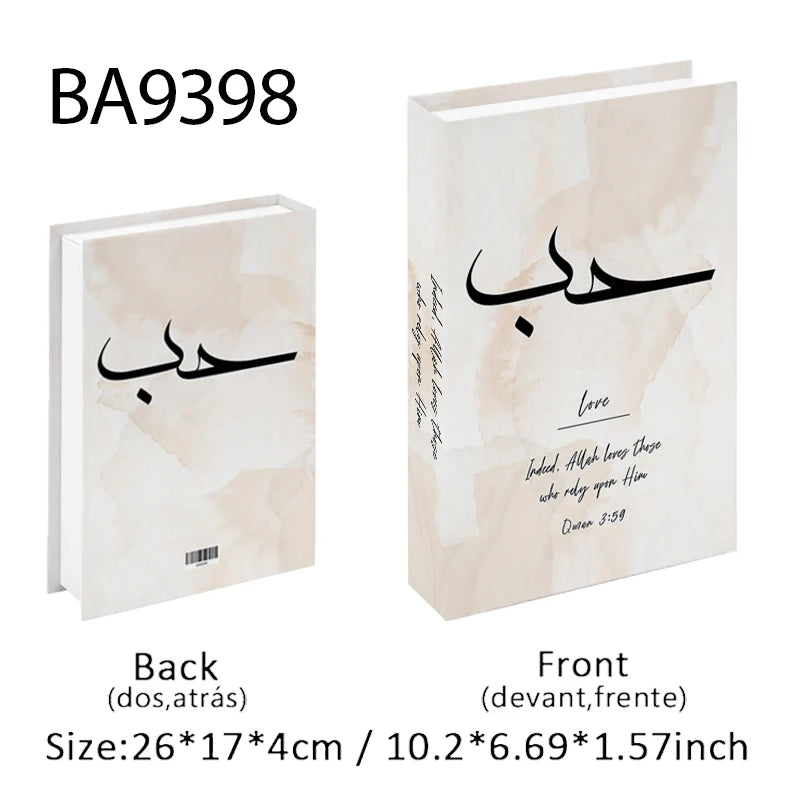 Islam Kaaba Luxury Fake Book Storage Box Islamic Muslim Decorative Books Home Decor Coffee Table Bedroom Interior Decoration