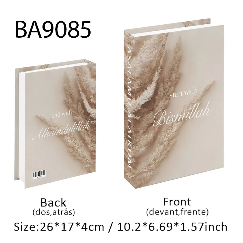 Islam Kaaba Luxury Fake Book Storage Box Islamic Muslim Decorative Books Home Decor Coffee Table Bedroom Interior Decoration