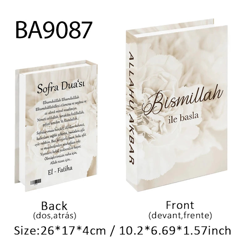 Islam Kaaba Luxury Fake Book Storage Box Islamic Muslim Decorative Books Home Decor Coffee Table Bedroom Interior Decoration