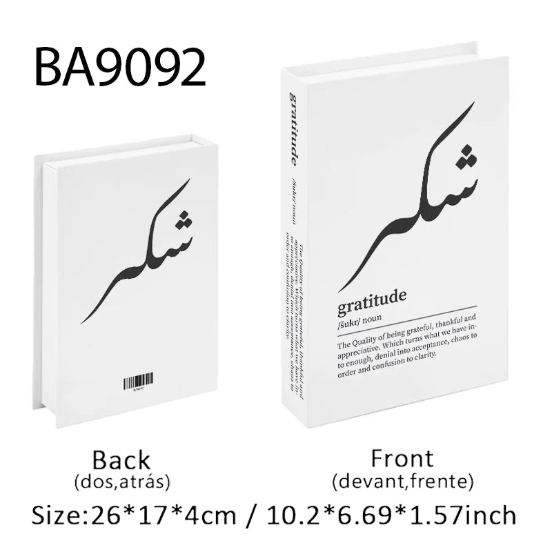 Islam Kaaba Luxury Fake Book Storage Box Islamic Muslim Decorative Books Home Decor Coffee Table Bedroom Interior Decoration