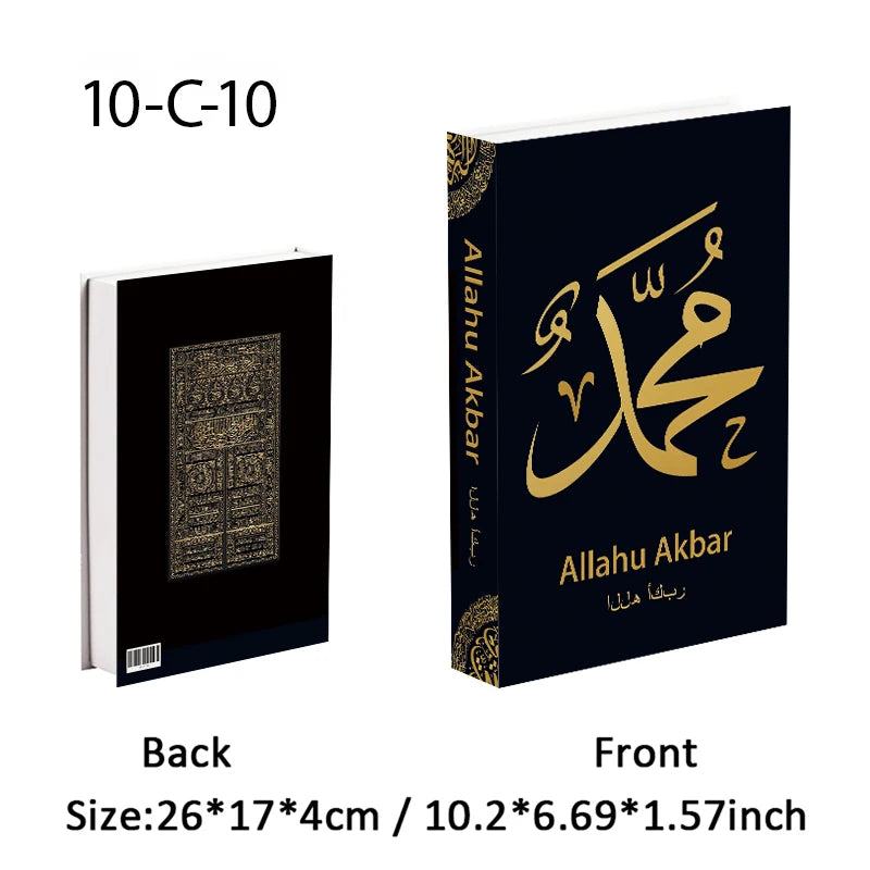 Islam Kaaba Luxury Fake Book Storage Box Islamic Muslim Decorative Books Home Decor Coffee Table Bedroom Interior Decoration