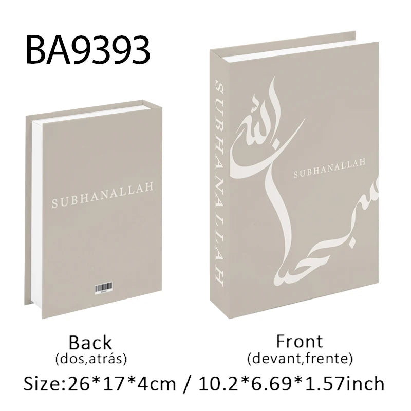 Islam Kaaba Luxury Fake Book Storage Box Islamic Muslim Decorative Books Home Decor Coffee Table Bedroom Interior Decoration