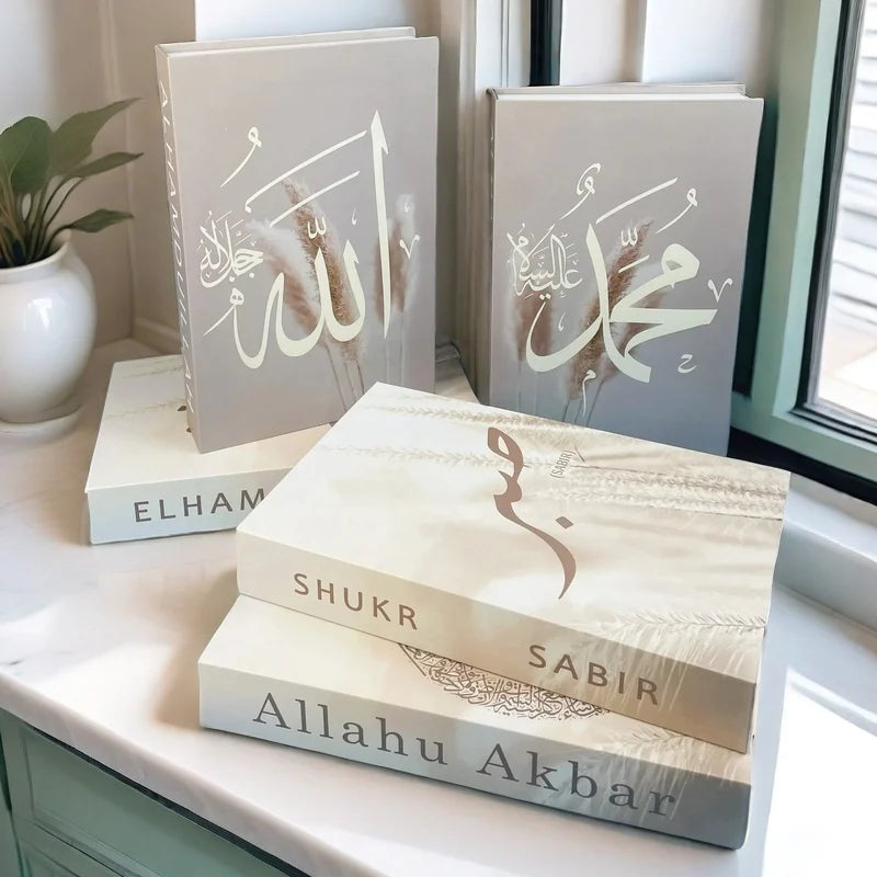 Islam Kaaba Luxury Fake Book Storage Box Islamic Muslim Decorative Books Home Decor Coffee Table Bedroom Interior Decoration