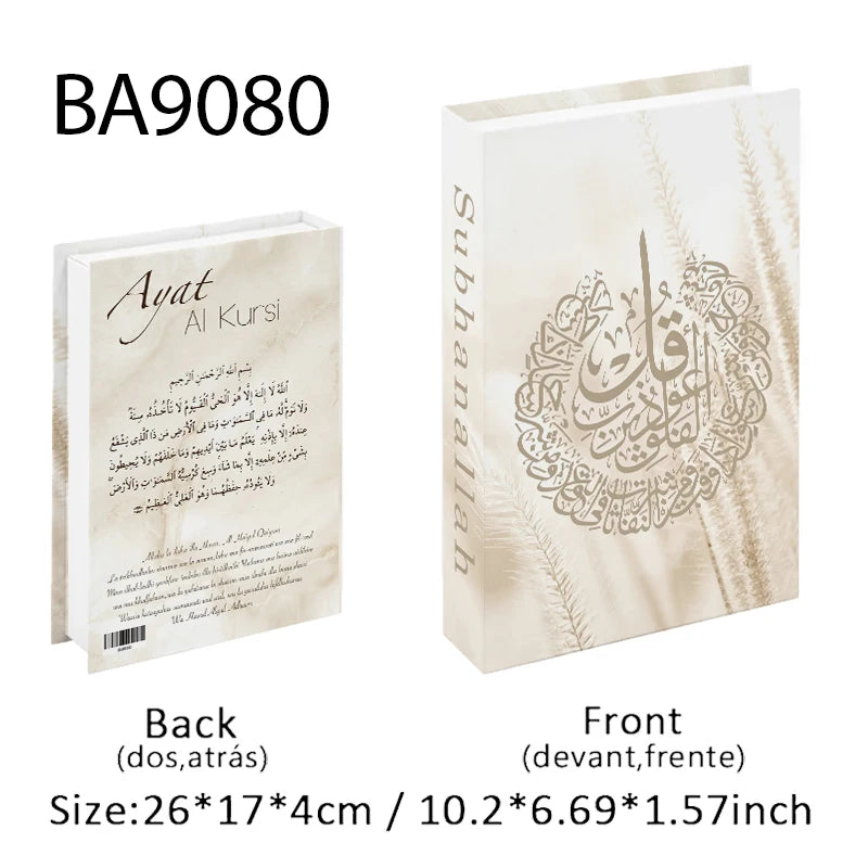 Islam Kaaba Luxury Fake Book Storage Box Islamic Muslim Decorative Books Home Decor Coffee Table Bedroom Interior Decoration