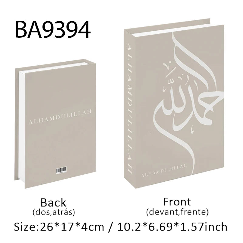 Islam Kaaba Luxury Fake Book Storage Box Islamic Muslim Decorative Books Home Decor Coffee Table Bedroom Interior Decoration