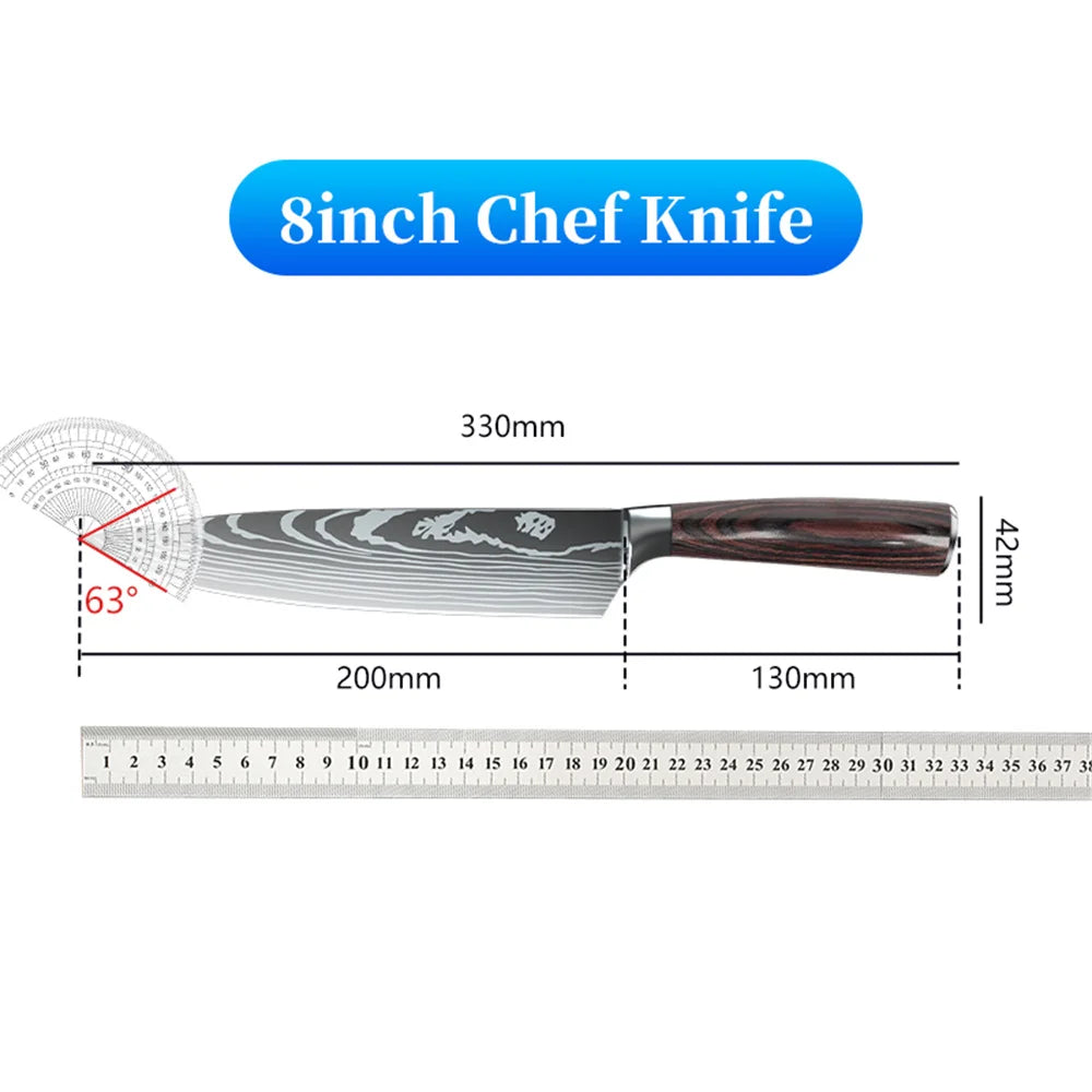 Professional Japanese Chef Knife - Premium Stainless Steel Kitchen Knife with Gift Box