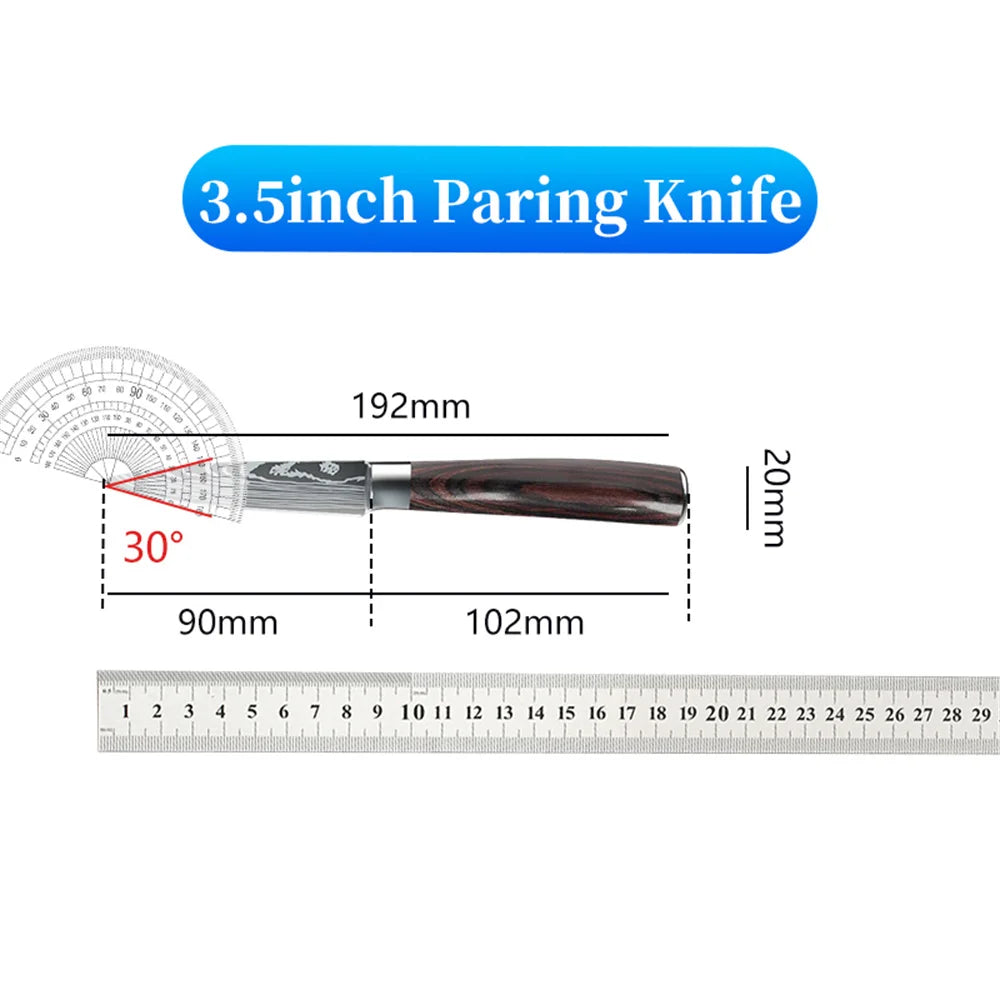Professional Japanese Chef Knife - Premium Stainless Steel Kitchen Knife with Gift Box