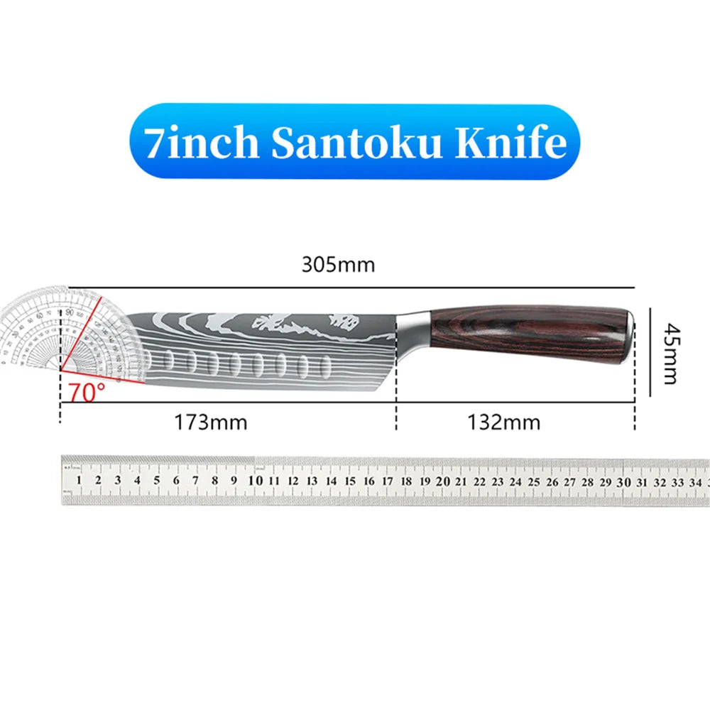 Professional Japanese Chef Knife - Premium Stainless Steel Kitchen Knife with Gift Box