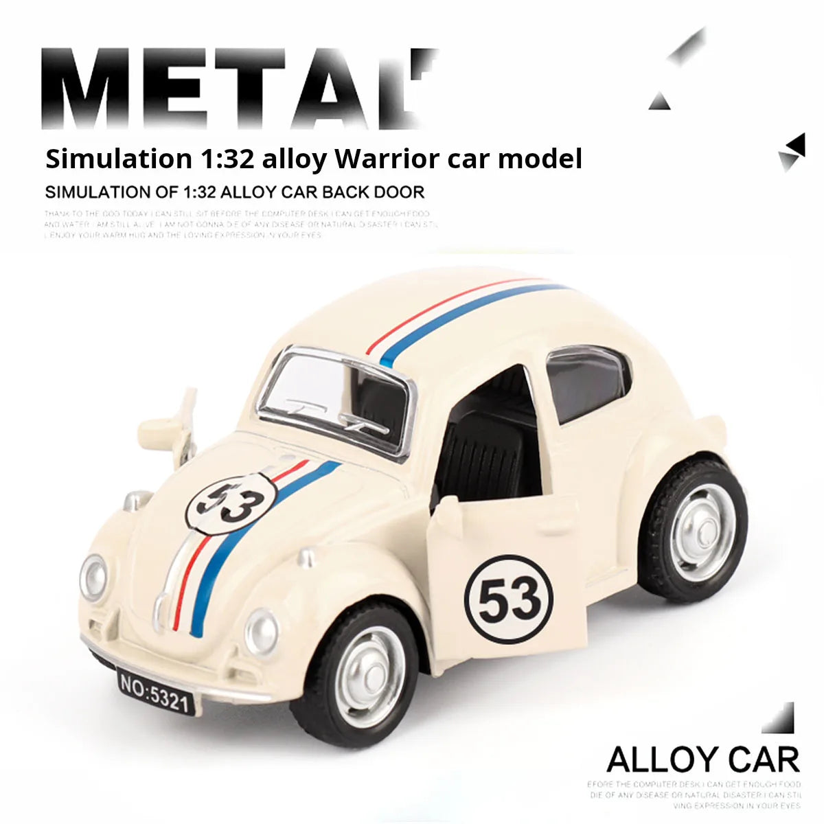 1:38 Thai Tuk Tuk Tricycle Diecast Model - Pull-Back Action Toy Car