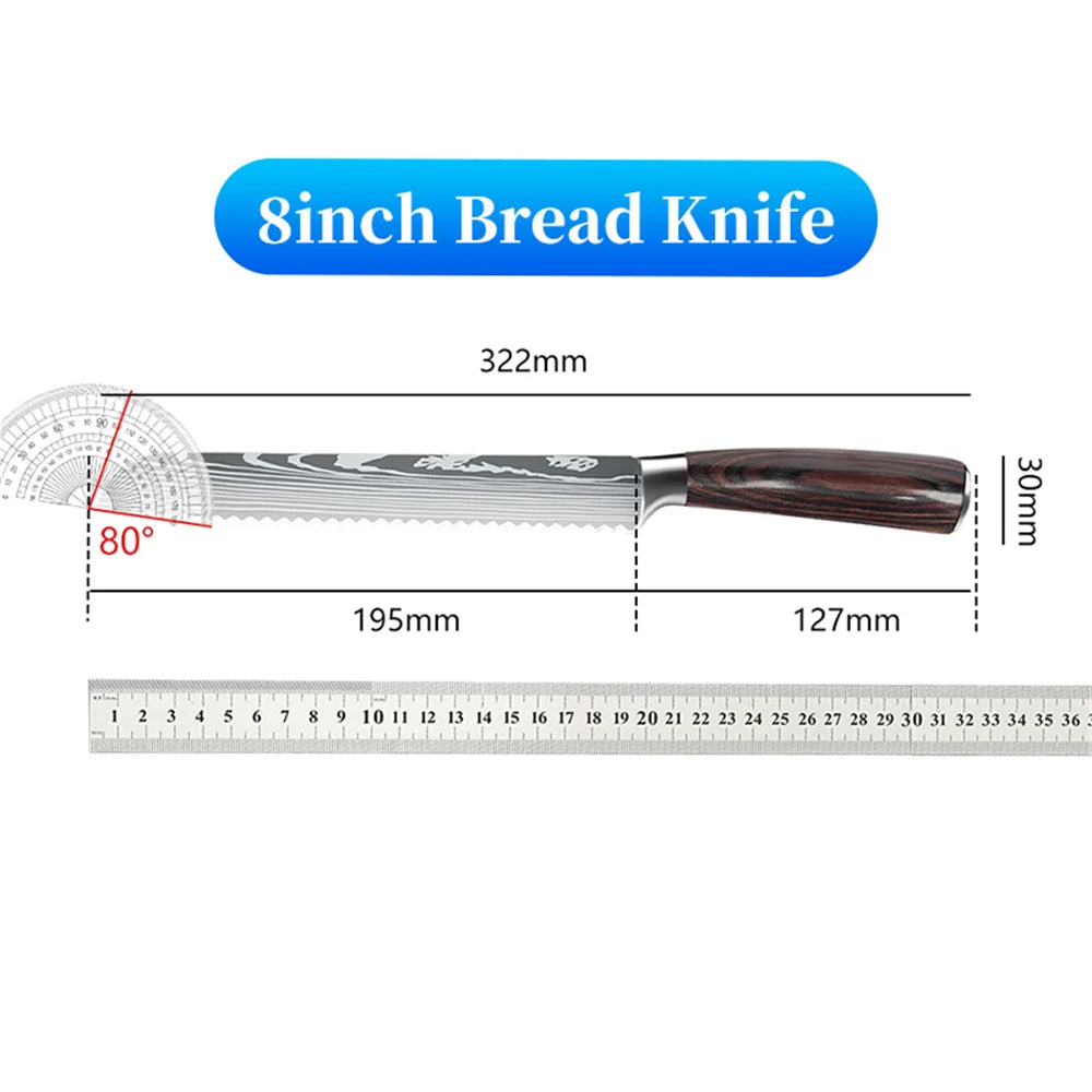 Professional Japanese Chef Knife - Premium Stainless Steel Kitchen Knife with Gift Box