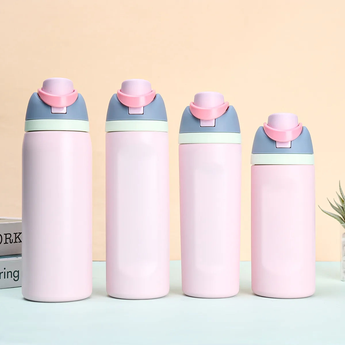 Kids Insulated Straw Water Bottle - 16/19/24/32oz Stainless Steel Thermos