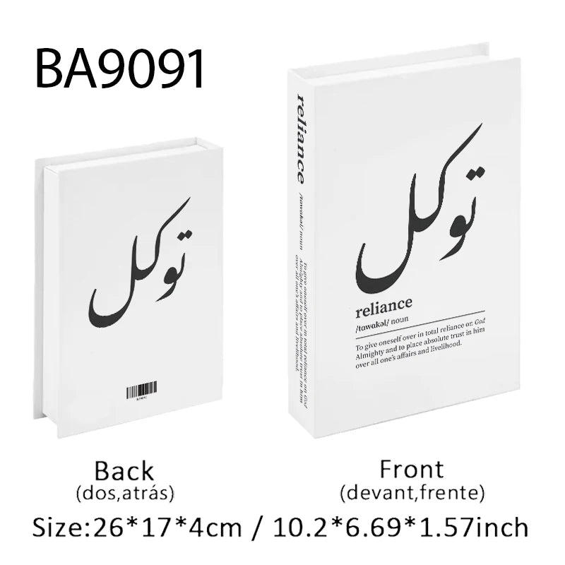 Islam Kaaba Luxury Fake Book Storage Box Islamic Muslim Decorative Books Home Decor Coffee Table Bedroom Interior Decoration