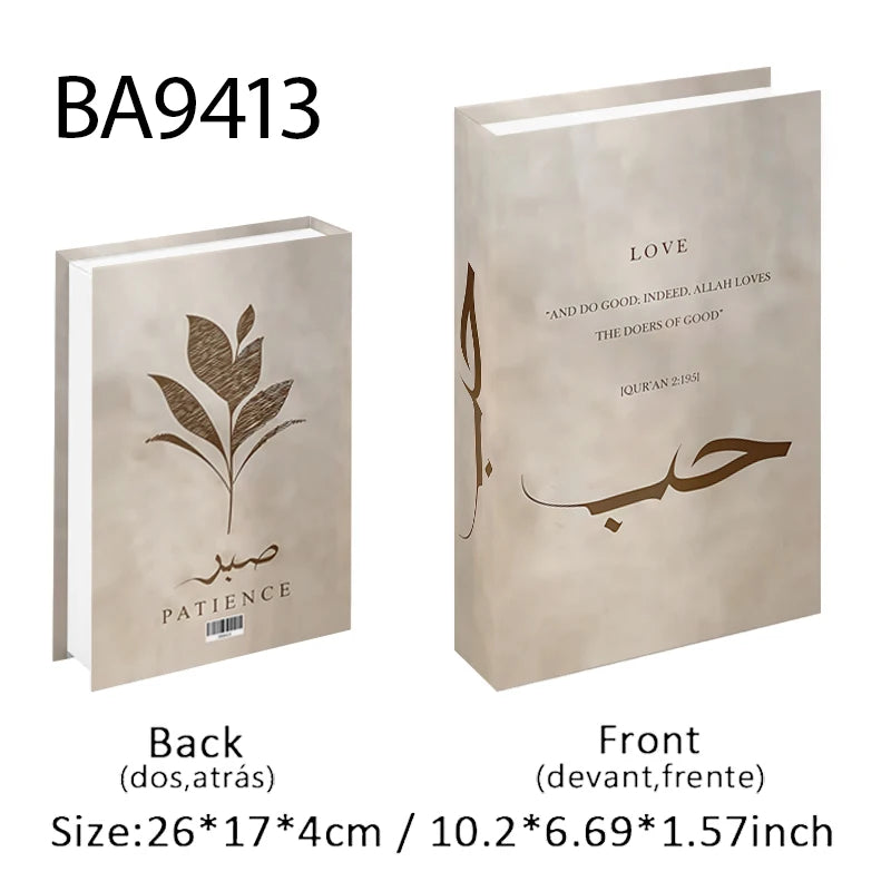 Islam Kaaba Luxury Fake Book Storage Box Islamic Muslim Decorative Books Home Decor Coffee Table Bedroom Interior Decoration