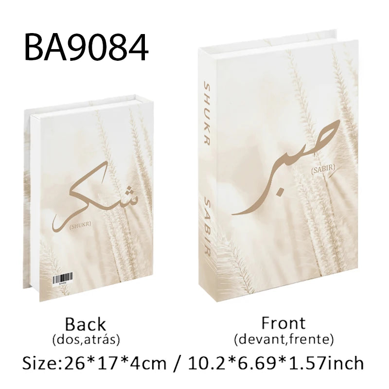 Islam Kaaba Luxury Fake Book Storage Box Islamic Muslim Decorative Books Home Decor Coffee Table Bedroom Interior Decoration