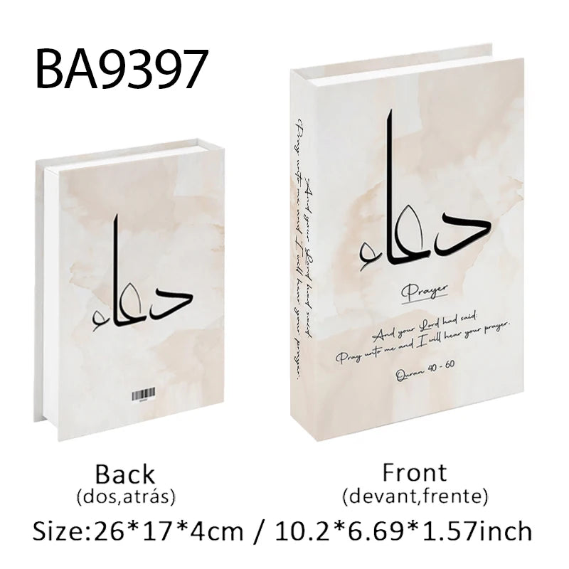 Islam Kaaba Luxury Fake Book Storage Box Islamic Muslim Decorative Books Home Decor Coffee Table Bedroom Interior Decoration