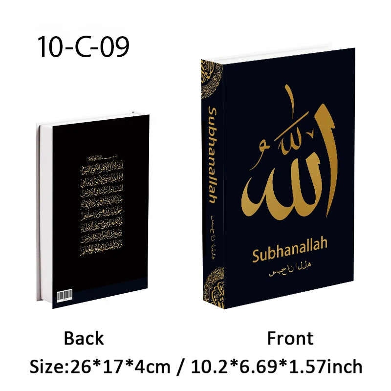 Islam Kaaba Luxury Fake Book Storage Box Islamic Muslim Decorative Books Home Decor Coffee Table Bedroom Interior Decoration