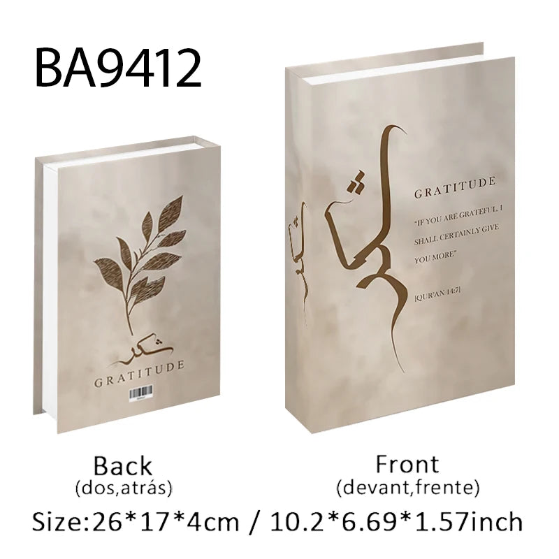 Islam Kaaba Luxury Fake Book Storage Box Islamic Muslim Decorative Books Home Decor Coffee Table Bedroom Interior Decoration