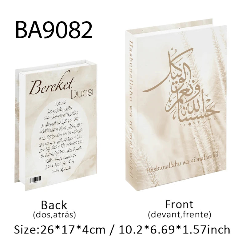 Islam Kaaba Luxury Fake Book Storage Box Islamic Muslim Decorative Books Home Decor Coffee Table Bedroom Interior Decoration