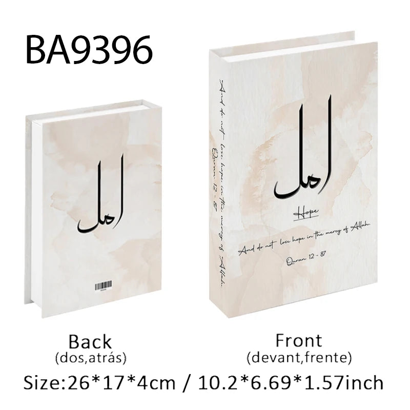 Islam Kaaba Luxury Fake Book Storage Box Islamic Muslim Decorative Books Home Decor Coffee Table Bedroom Interior Decoration