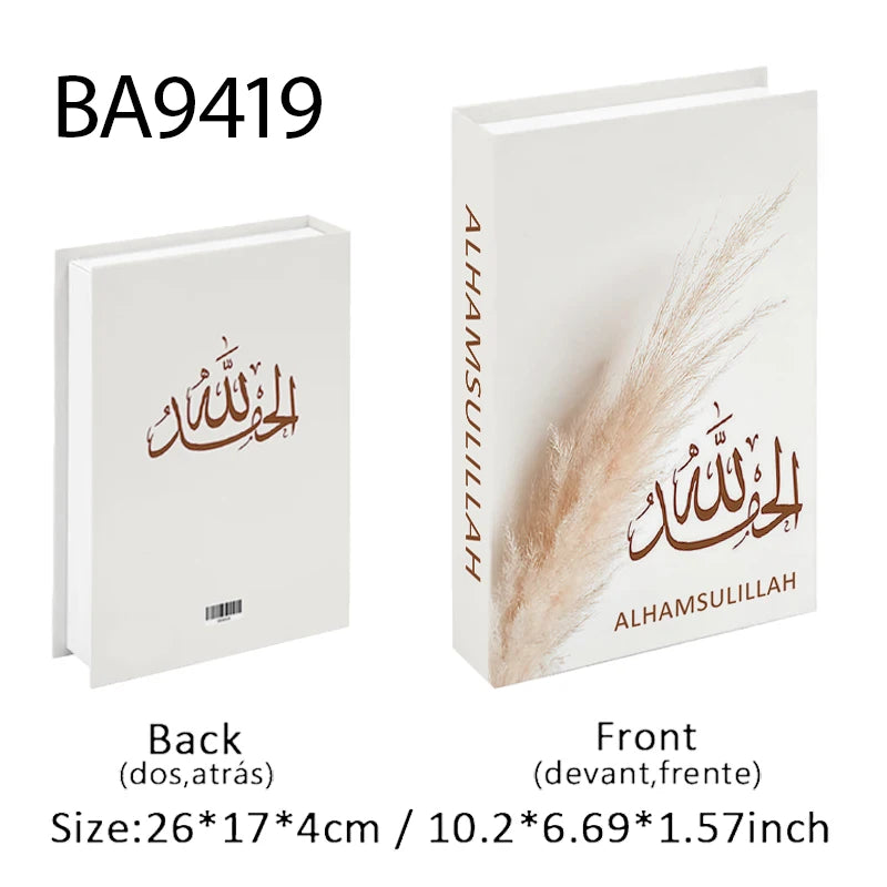 Islam Kaaba Luxury Fake Book Storage Box Islamic Muslim Decorative Books Home Decor Coffee Table Bedroom Interior Decoration