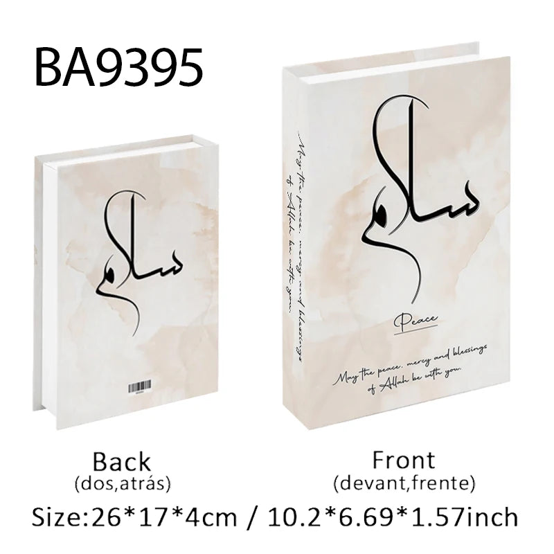 Islam Kaaba Luxury Fake Book Storage Box Islamic Muslim Decorative Books Home Decor Coffee Table Bedroom Interior Decoration