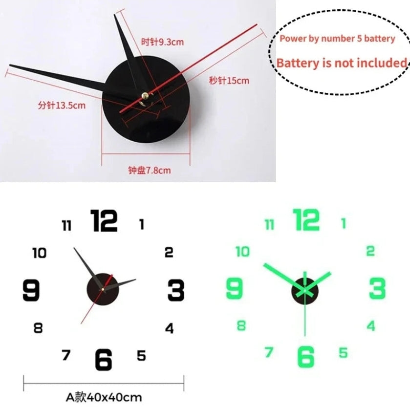 3D LED Digital Wall Clock - Modern Luminous Clock for Home Decor