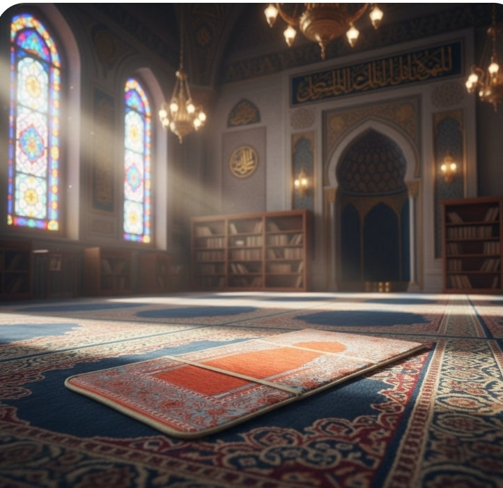 Portable Prayer Mat with Backrest - Foldable Muslim Prayer Rug for Travel