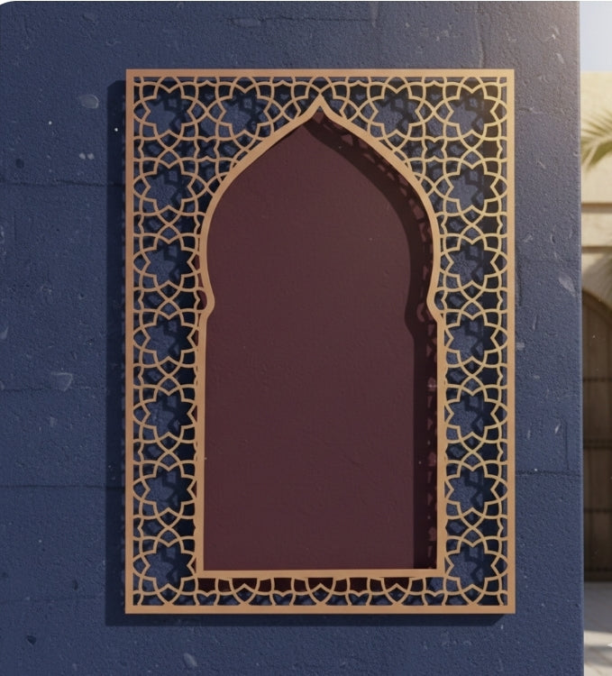 Islamic Metal Wall Art - Arabic Design Panel for Home & Outdoor Decor
